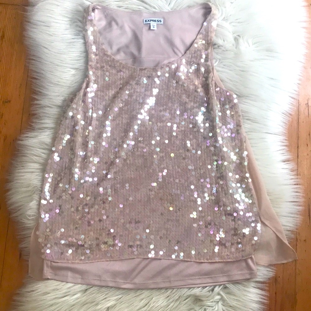 Express Beautiful Sequin Tank